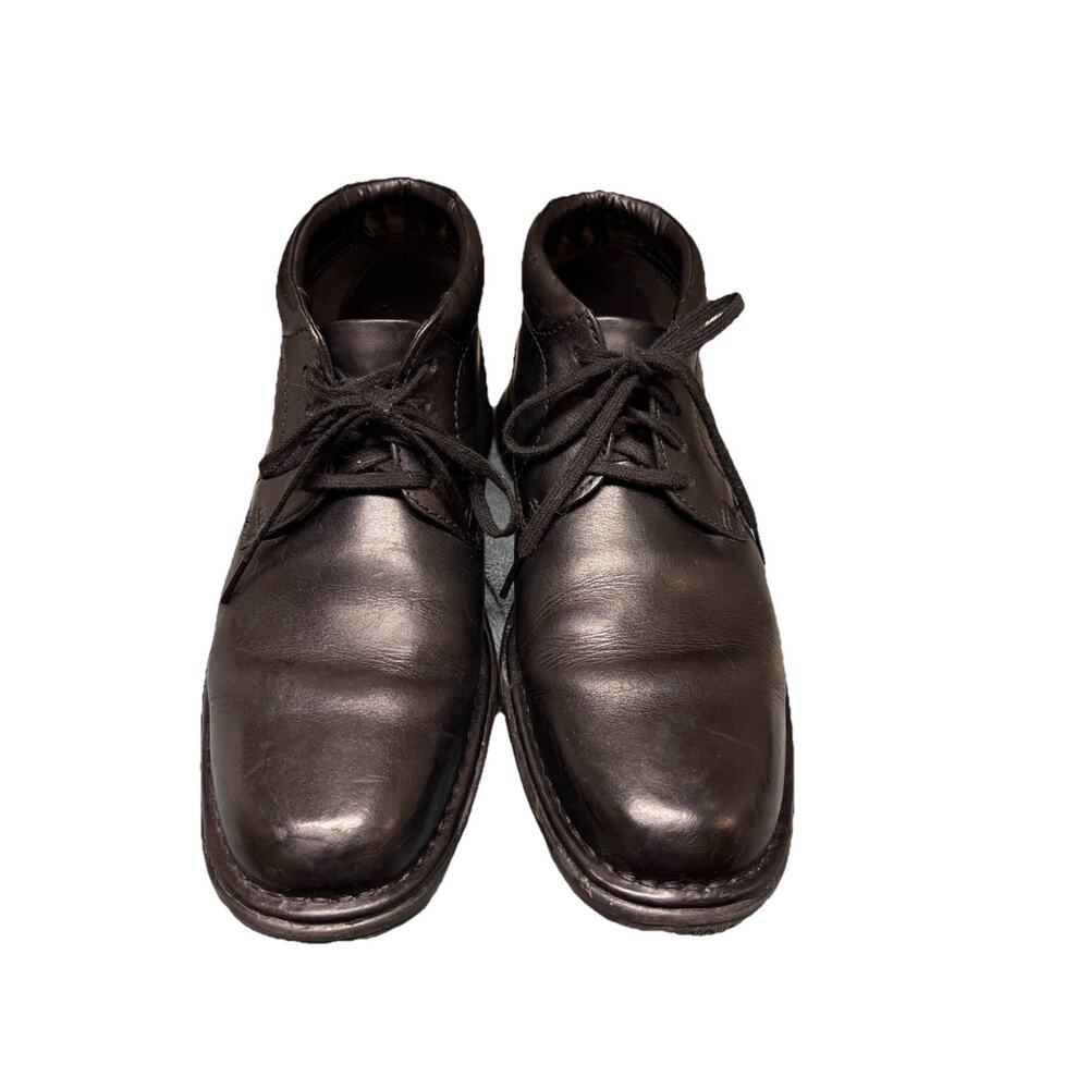 Clarks Boots Mens Size 7.5 Black Leather Chukka Ankle Casual Dress Comfort